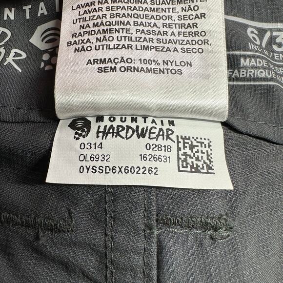 Mountain Hardwear Pants Womens 6 Gray Torada Nylon Cargo Ripstop Hiking Outdoor - Picture 6 of 14